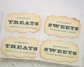 Halloween Stickers / Seals - Spooky Sweets - Creepy Treats