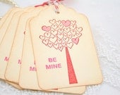 Valentine Tags Gift Tags Favor Tags Heart Tree Be Mine