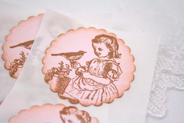 Sticker Seals - Little Girl with a Bird