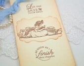 Reading Girl Bookmark Wedding Baby Shower Shower Favor - You Choose Ribbon Color