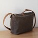 Small Satchel in Stone Waxed Canvas and Leather // Weather Resistant // Organic Cotton Canvas Lining
