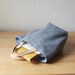 Small Stash Tote in Vintage Gray Wool // Organic Cotton Lining // Leather Handles // Home Decor // Organizer
