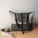 2-Tone Tote in Hemp and Dark Olive with detachable shoulder strap