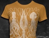 Squids and Octopuses Ernst Haeckel Womens Tshirt