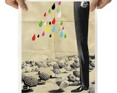 LARGE: What happened at the beach, Fine Art Archival Print 12 x 16,5 inch (A3) on matt paper of Sabrina Tibourtine, froschkind