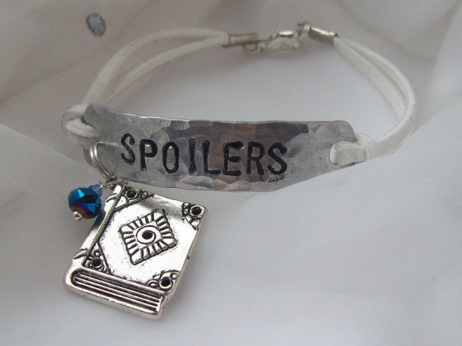 SPOILERS - hand-stamped aluminum bracelet