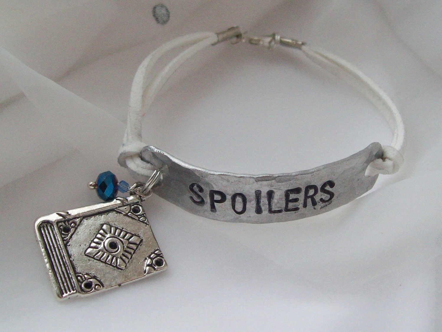 SPOILERS - hand-stamped aluminum bracelet