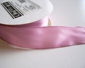 Rosy Mauve Wired  Ribbon 1 1/2 inches wide x 2 yards/ Craft Supplies/ Sewing Trim