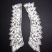 Ivory Venice Lace Glittered Applique Collar Set of 2 Pieces/ Craft Supplies/ Sewing Trim