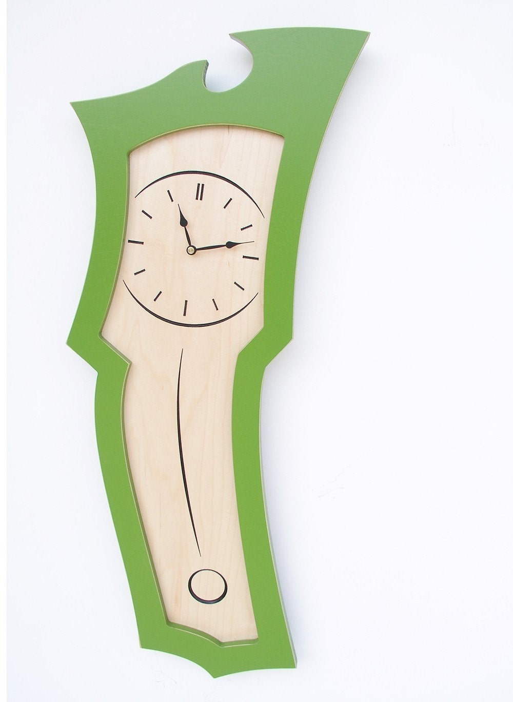 Clock No.3 - Wall Clock in Apple Green