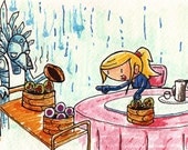 Zero Suit Samus Loves Dim Sum 5x7 print - Day 2 of the 31 Days of Zero Suit Samus