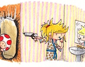 Zero Suit Samus Before Coffee 5x7 print - Day 7 of the 31 Days of Zero Suit Samus