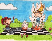 Zero Suit Samus Is A Chess Grandmaster 5x7 print - Day 26 of the 31 Days of Zero Suit Samus
