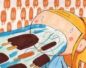 Pudding Pop tractor beam 5x7 print - Day 29 of the 31 Days of Zero Suit Samus