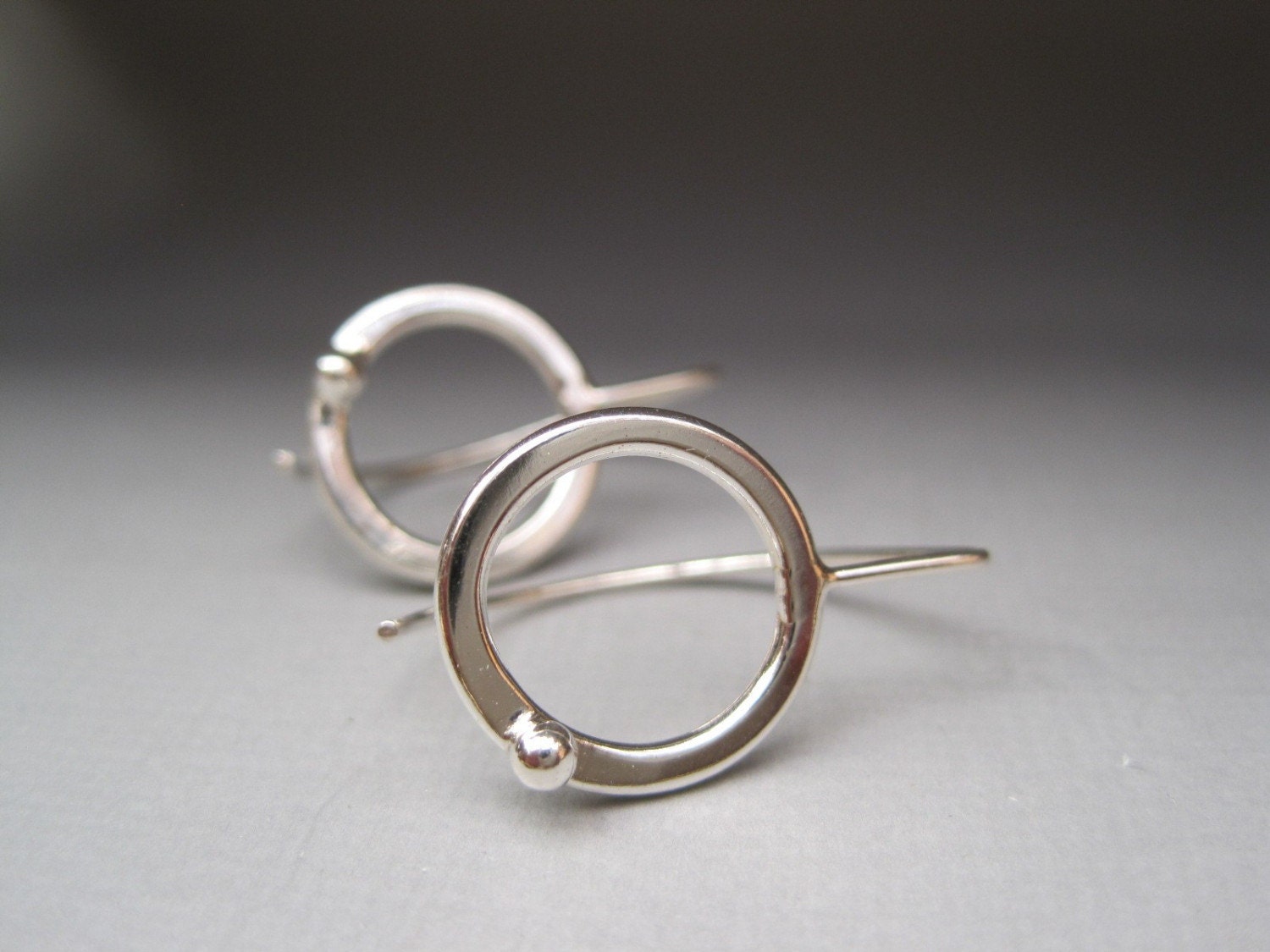 Circle Dot Earrings (curved back)
