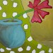 Oil Painting on stretched canvas Flower in Pot
