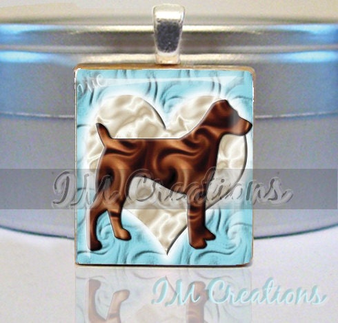 Scrabble tile pendant - Love Dogs (AM173)