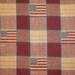 Old Glory Flag Check Jacquard Cotton Material  1 Yard