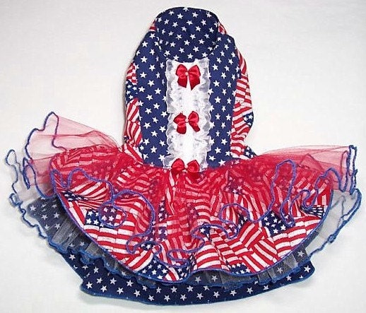 Pet Clothing To Order Patriotic Party Dress July 4th Independence Day Celebrations