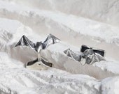 Bat Cufflinks in Silver, Groom Cufflinks, Silver Cufflinks