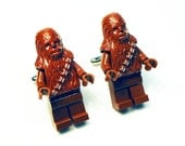 Full body Star Wars Chewbacca silver toned cufflinks