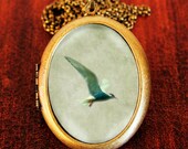Photo locket seashore photography neutrals - Summer by the Seaside - Fine Art Photo pendant Necklace - Grande Edition