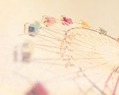 Carnival photography ferris wheel photograph pastel pink decor for a girls room dreamy carnival photo nursery wall - Going Up 8x10