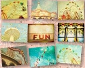 Carnival photography, circus art, print collection, county fair, fine art photography, nursery wall art, new baby -  9 5x7 prints