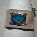 Sale -Leather Cuff -Sea Glass Bracelet- Seaglass Cuff -Suede Jewelry