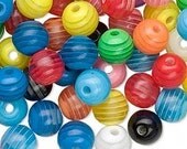 assorted resin round 8mm beads