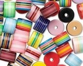 Laminated acrylic bead assortment 8x6mm Sold per package of 100