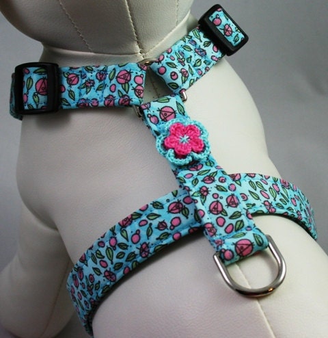 Dog Harness Pretty Pastel Posies by on Etsy