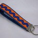 Key Fob Wristlet - Blue Ric Rac