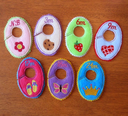 Baby boy and girl closet organizers