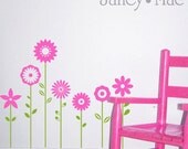 Flowers Baseboard Wall Decal - Children's Bedroom Vinyl Wall Room Decor Sticker - Girl Wall Art - CT102A