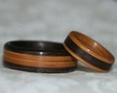 Wooden Rings with Inlay (using the woods of your choice) - Custom Set