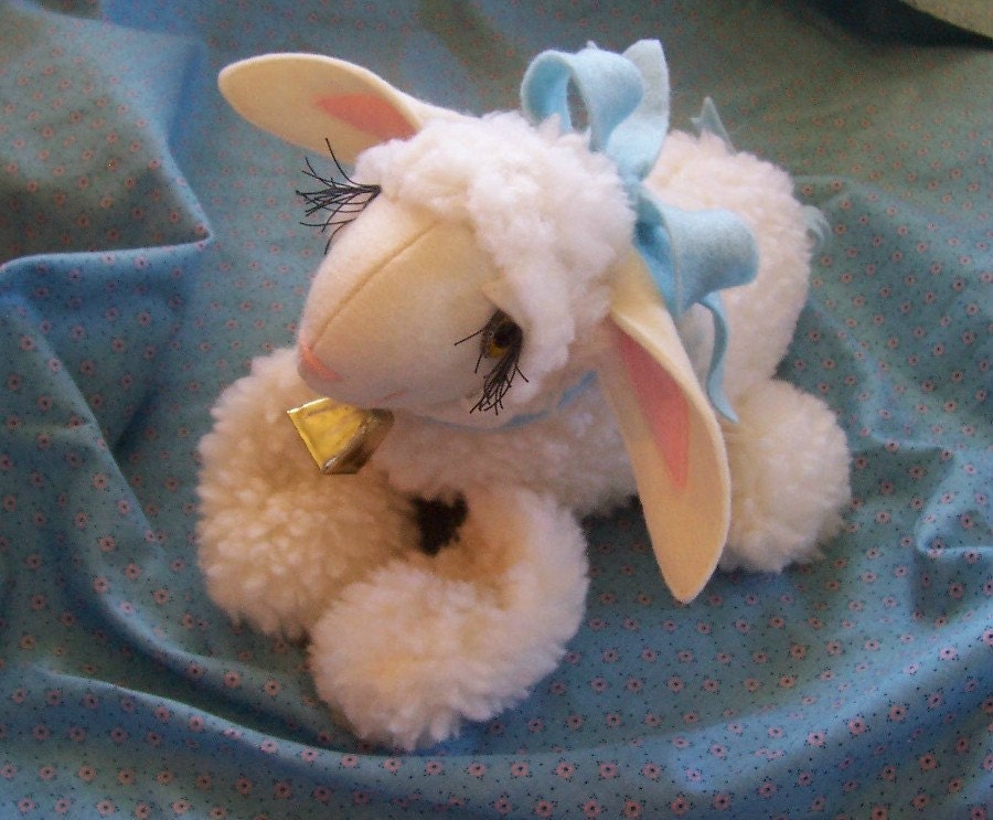 CUSTOM MADE Cuddle Lamb Soft Plush With Felt Face and Lashes