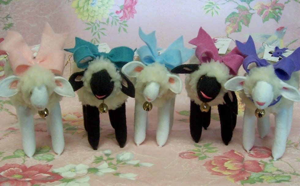 Lambs Handmade Miniature Lambs Made to Order Holiday Ornaments Baby Decorations