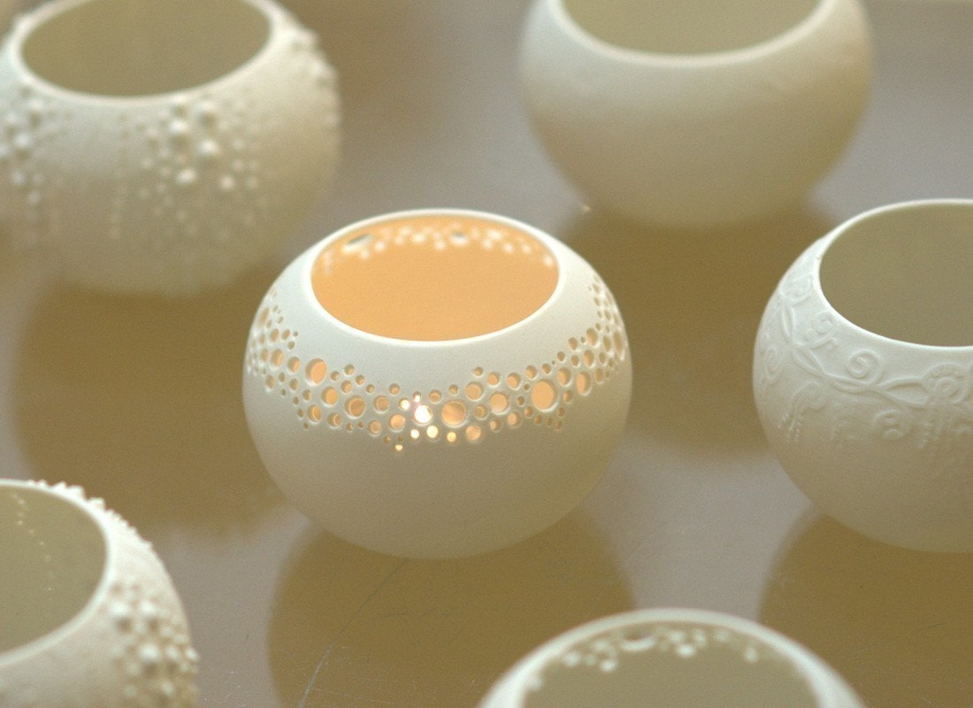 Reserved to andrea2 Porcelain Tea light Delight N.1. Design by Wapa Studio.