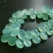 1/2 Strand---Peruvian Chalcedony Faceted Large Pear Briolettes