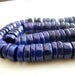 New---1/2 Strand---Superb Lapis Lazuli Large, Smooth Tyre Rondelles