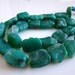 1/2 Strand---Blue Peruvian Opal Smooth Matte Hammered Nuggets