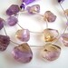 1/2 Strand---Brazilian Ametrine Hammered Heart Briolettes