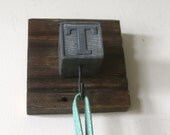 Wooden Block "T"  Hook Rack