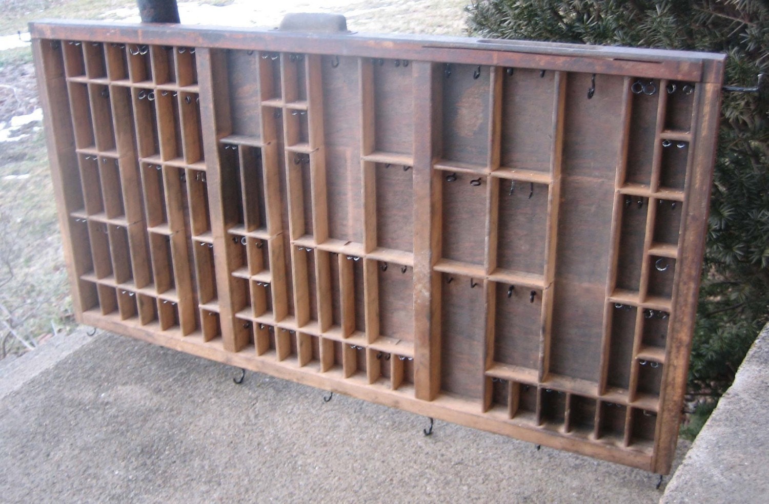 Antique printers typeset drawer for jewelry