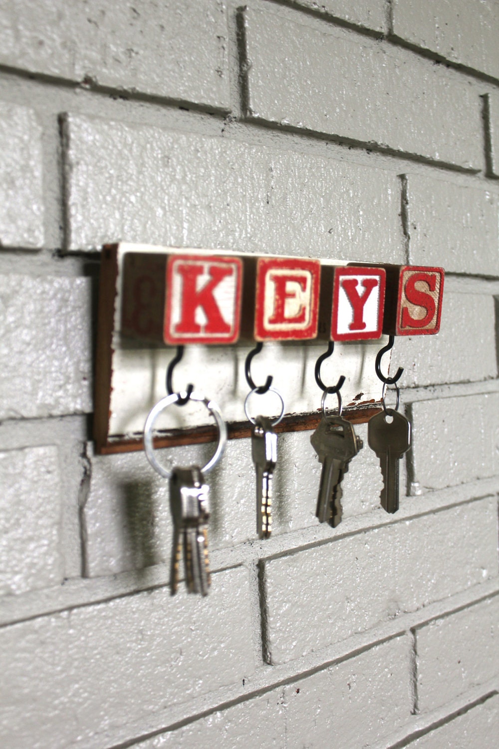 Red Block Key Rack