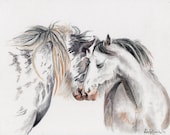 Gypsy Vanner Horse Original Watercolor by Redstreake