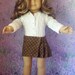 Side Pleated Wrap Skirt for American Girl or similar