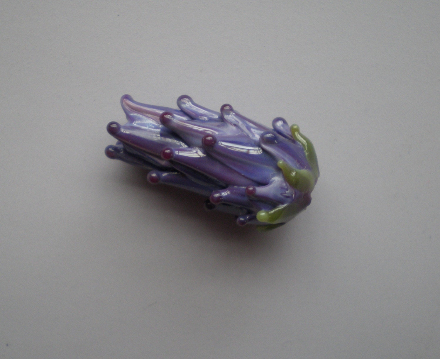 Lavender Glass Bead Small Size in Purple Rose with French Lavender Sachet Buds