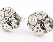 Handmade Industrial Steampunk Sterling Silver Cuff Links